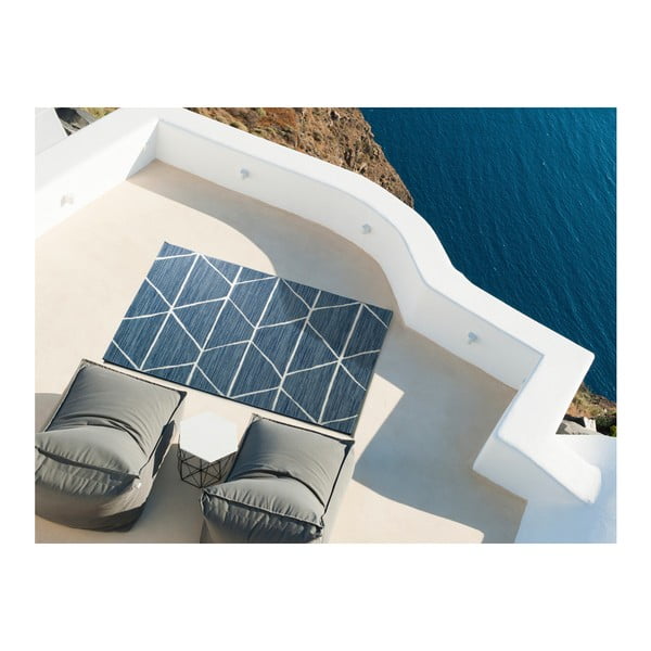 Niebieski dywan odpowiedni na zewnątrz Universal Elba Geo, 60x110 cm-image-2