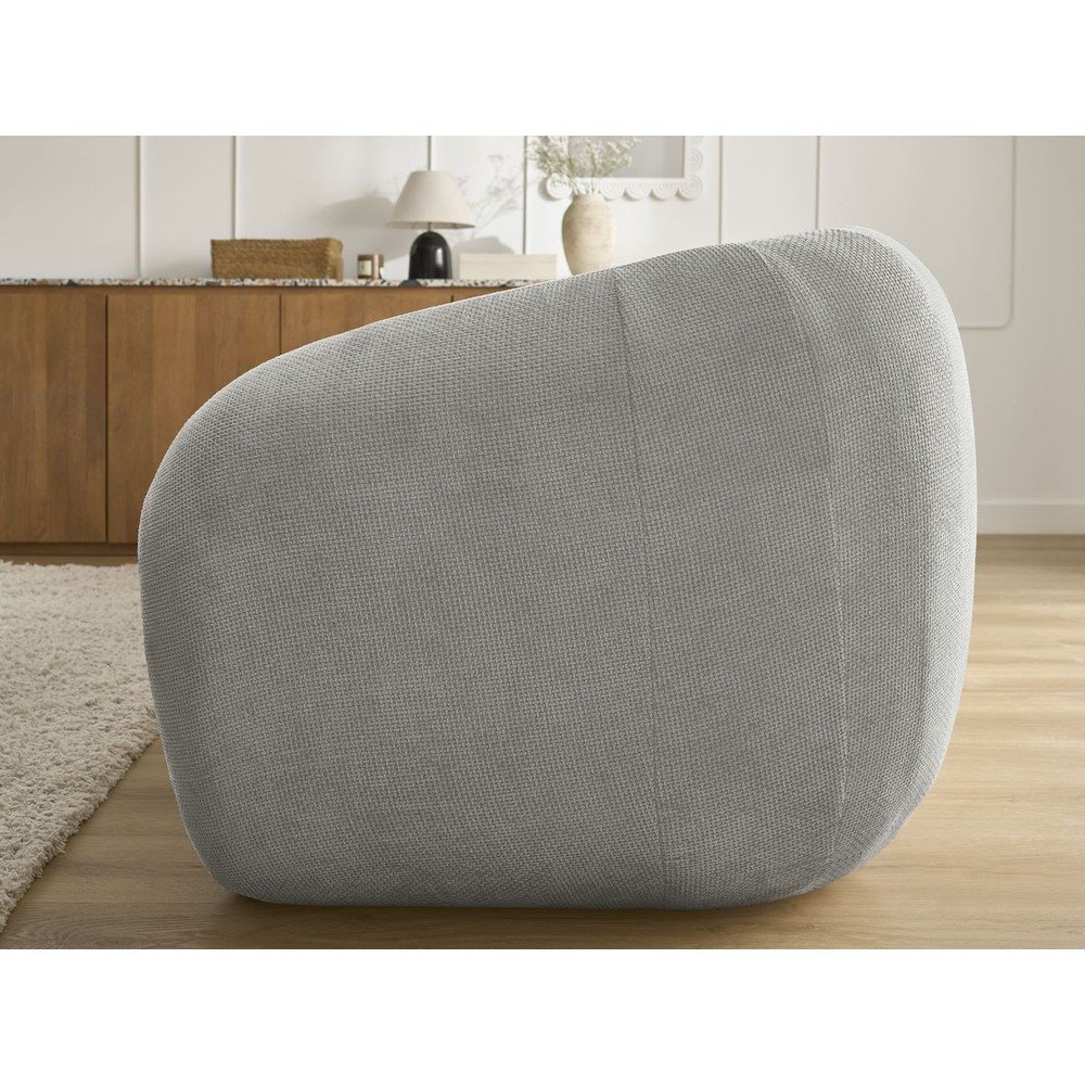 Jasnoszara rozkładana sofa z tkaniny szenilowej 228 cm Neyo – Bobochic Paris (zdjęcie 4)