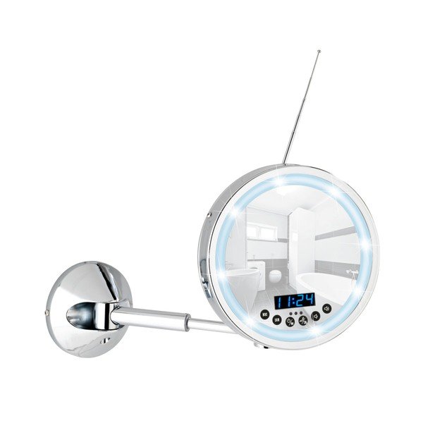 Kosmetyczne lusterko ścienne z oświetleniem LED i radiem Wenko Imperial