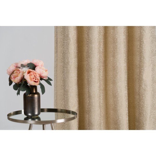 Beżowa zasłona żakardowa 140x260 cm Marciano – Mendola Fabrics-image-3