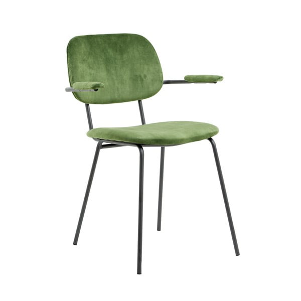 Zielone aksamitne krzesło Emma – Light & Living