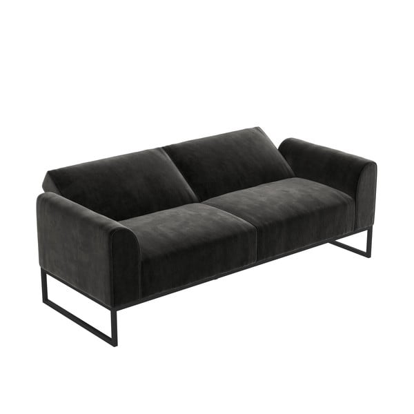 Czarna sofa rozkładana 217 cm Adley – CosmoLiving by Cosmopolitan-image-3