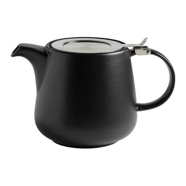 Czarny porcelanowy dzbanek do herbaty z sitkiem Maxwell & Williams Tint, 1,2 l