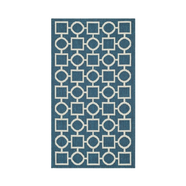 Niebiesko-beżowy dywan odpowiedni na zewnątrz Safavieh Capri, 60x109 cm