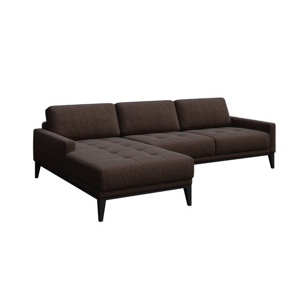Brązowa sofa z szezlongiem po lewej stronie MESONICA Musso Tufted-image-2