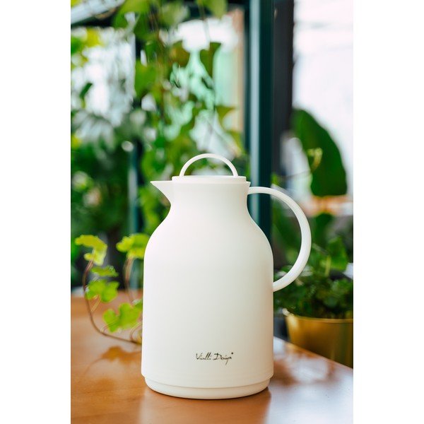 Biały termos Vialli Design, 1 l-image-1