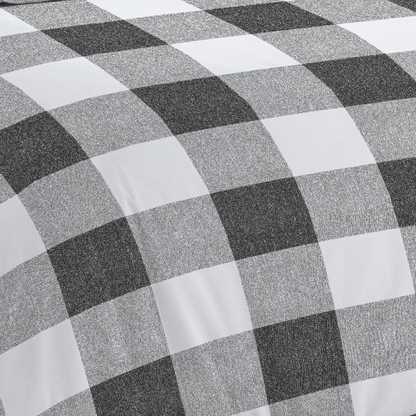Biało-szara pościel 200x135 cm Bold Check – Cloudsoft-image-3