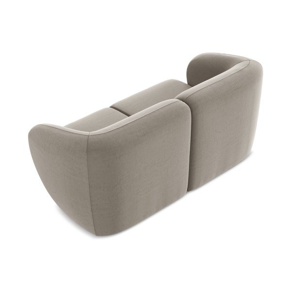 Jasnobrązowa aksamitna sofa 174 cm Lani – Makamii-image-3