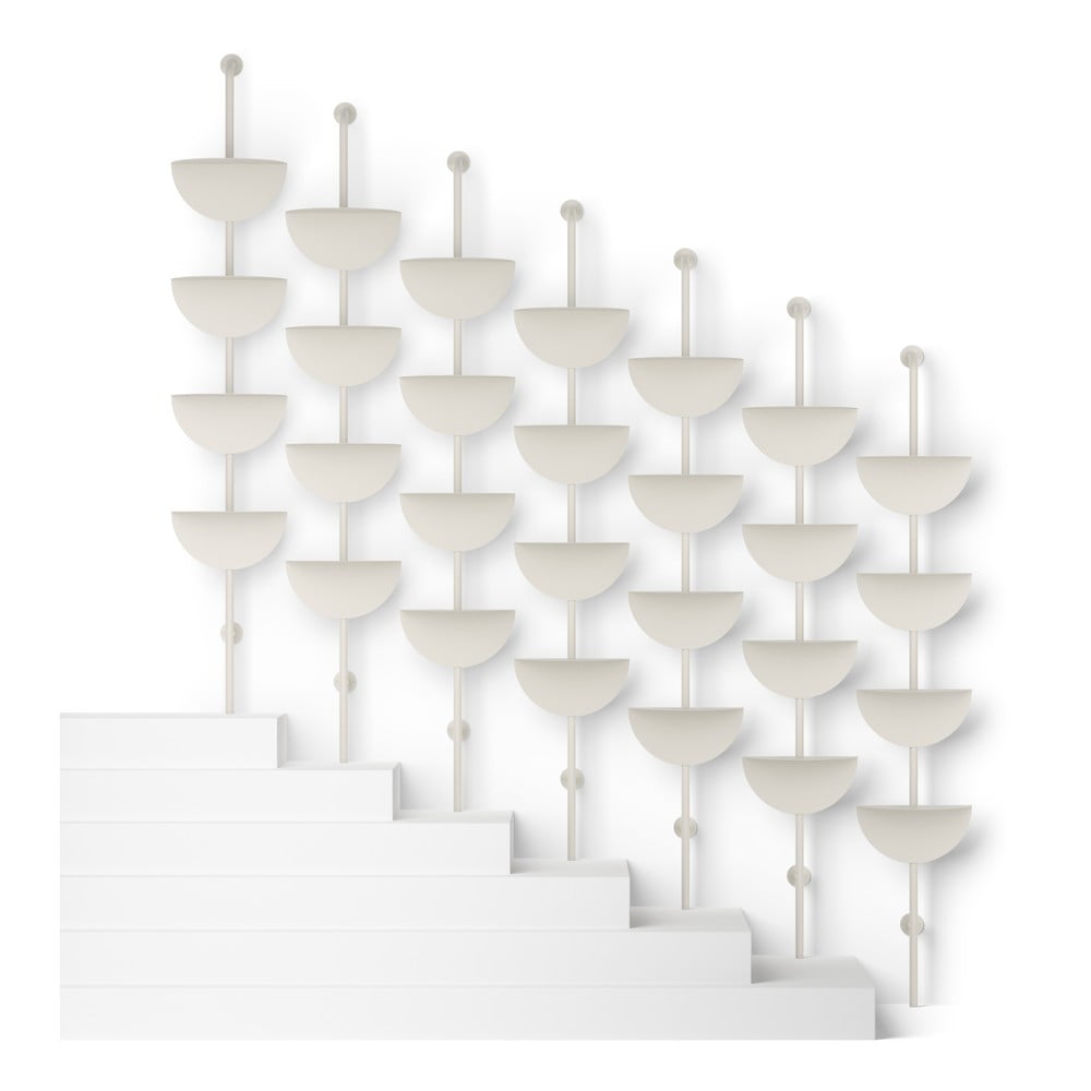Metalowy modułowy system półek w matowym białym kolorze 27x203,5x35 cm Solis – Umbra (zdjęcie 10)