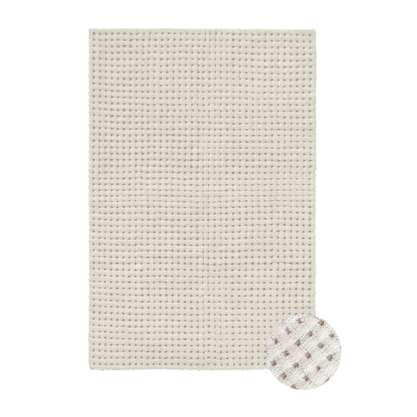 Wełniany dywan odpowiedni do prania/tkany ręcznie w kolorze kości słoniowej 170x240 cm Unexpected Wool – Lorena Canals