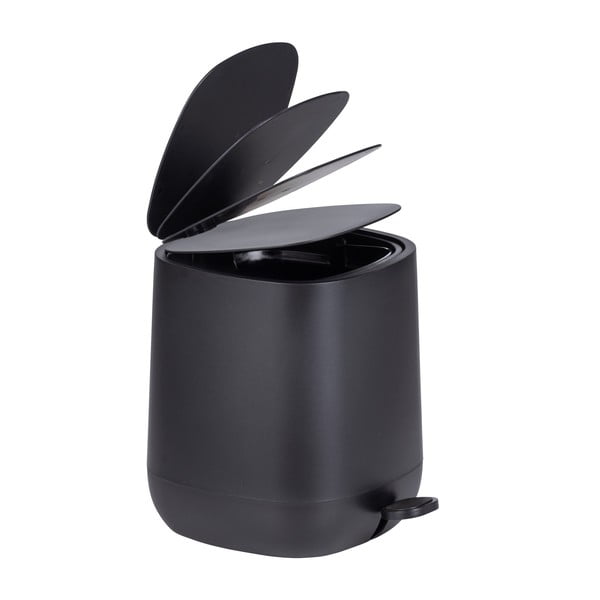 Czarny kosz na śmieci Wenko Davos, 5 l-image-1