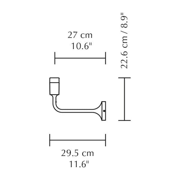 Metalowy kinkiet bez klosza w kolorze mosiądzu Santé – UMAGE-image-4
