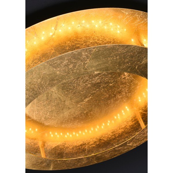 Lampa sufitowa LED w kolorze złota z metalowym kloszem 50x50 cm Merle – Candellux Lighting-image-1