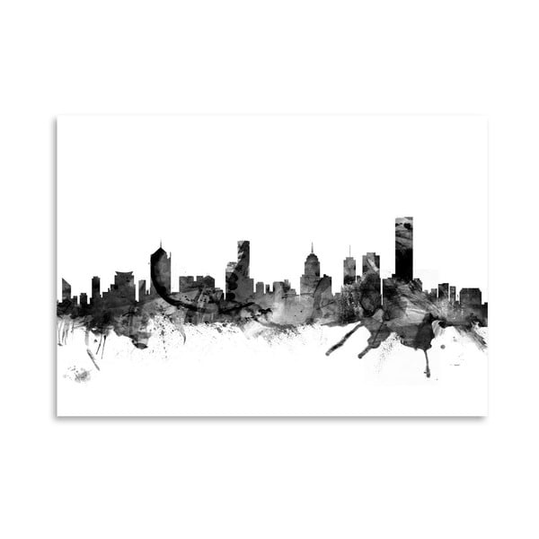 Plakat Americanflat Melbourne Skyline, 42x30 cm