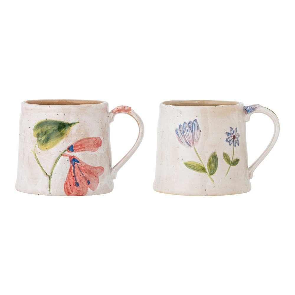 Kremowe kubki ceramiczne zestaw 2 szt. 430 ml Camilla – Bloomingville
