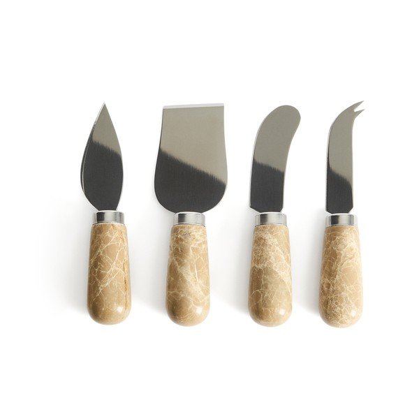 Noże do sera ze stali nierdzewnej zestaw 4 szt. Adoma – Kave Home