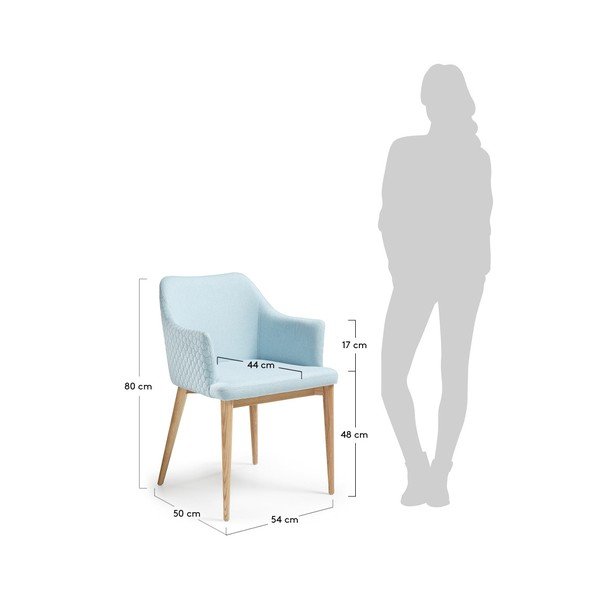 Jasnoniebieskie krzesło do jadalni La Forma Danai-image-1