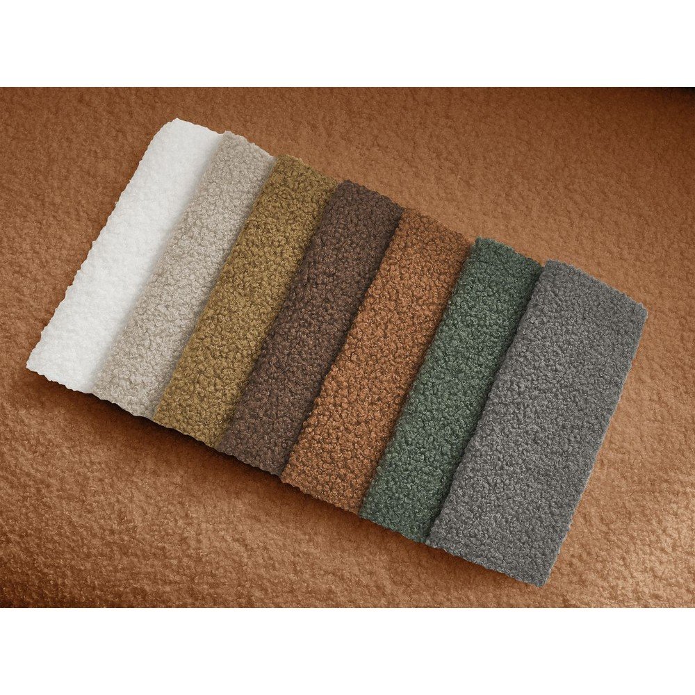 Pomarańczowa sofa z materiału bouclé 193 cm Elina – Bobochic Paris (zdjęcie 6)