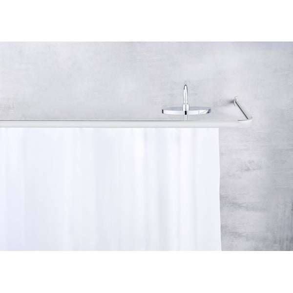 Drążek na zasłonę prysznicową w kolorze srebra z połyskiem Era – Wenko-image-1