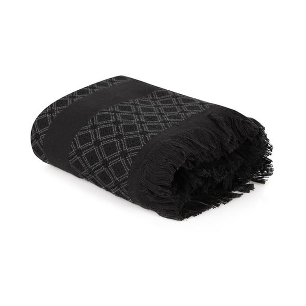 Szary bawełniany ręcznik kąpielowy 150x75 cm Twins − Foutastic