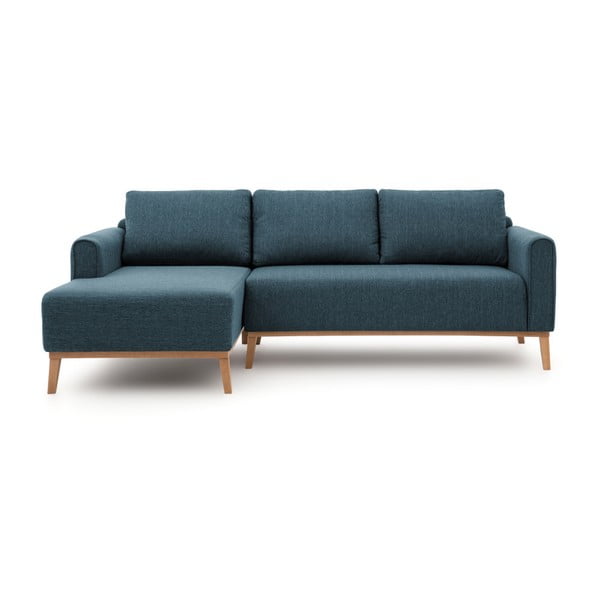 Niebieska lewostronna sofa narożna Vivonita Milton