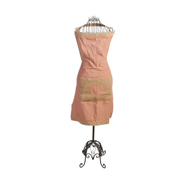 Fartuch kuchenny z bawełny i lnu Antic Line Peach