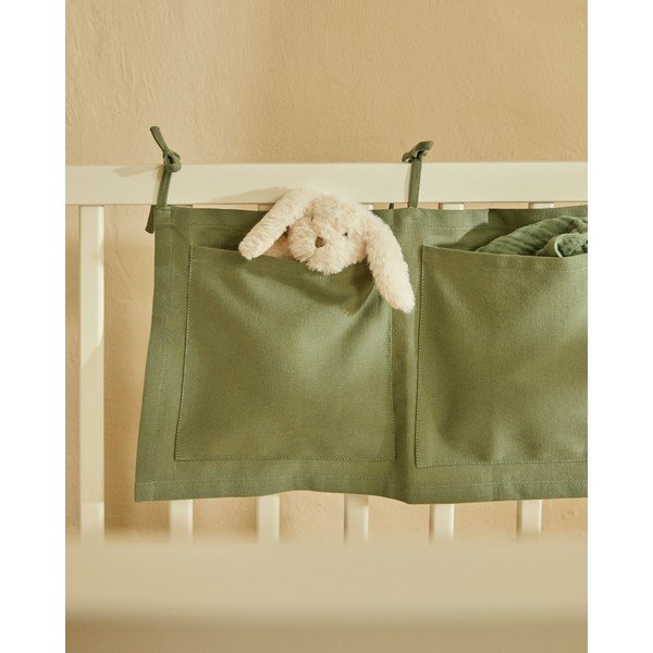 Zielony bawełniany organizer kieszonkowy na łóżeczko  45 cm Laily – Kave Home-image-1