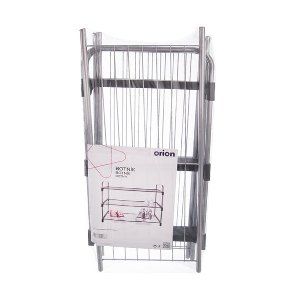 Srebrny metalowy regał na buty – Orion-image-3