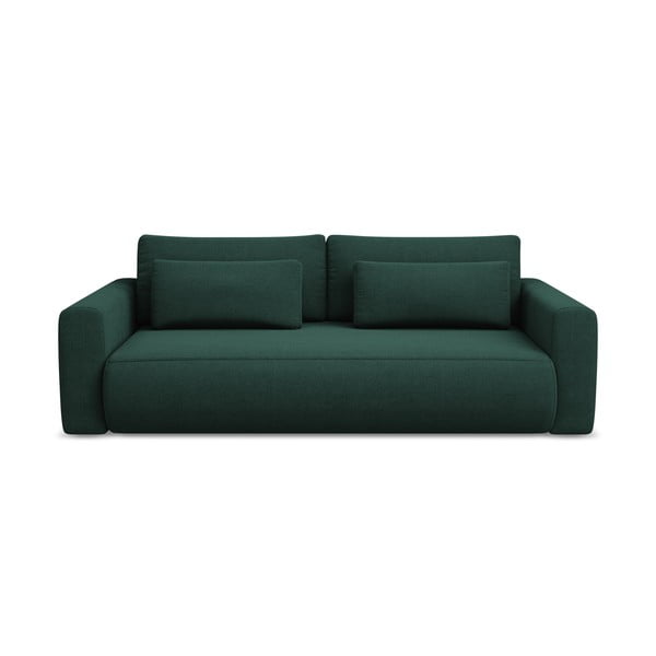 Zielona rozkładana/ze schowkiem sofa 238 cm Kapua – Makamii