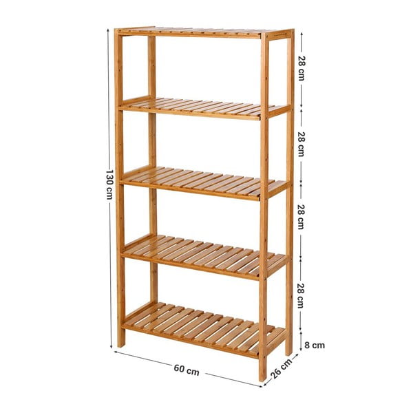 Bambusowy regał Songmics, wys. 130 cm-image-2