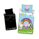 Bawełniana fluorescencyjna pościel dziecięca jednoosobowa 140x200 cm Peppa Pig – Jerry Fabrics