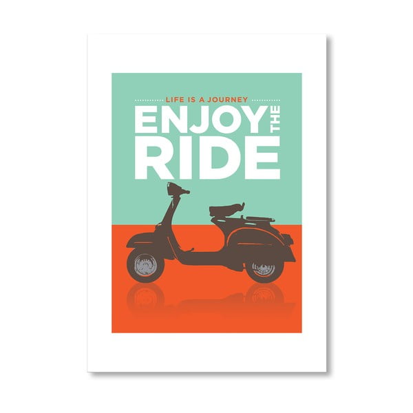 Plakat autorski "Enjoy the Ride Vespa"