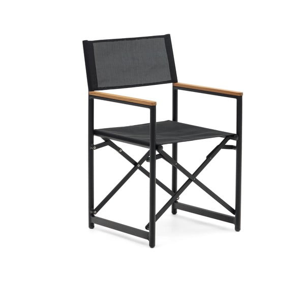 Czarne metalowe krzesło ogrodowe Llado – Kave Home