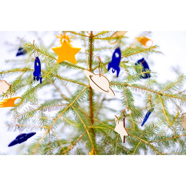 Zestaw 8 drewnianych ozdób świątecznych Spira Medium-image-4