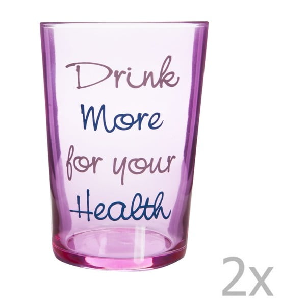 Zestaw 2 szklanek Drink More
