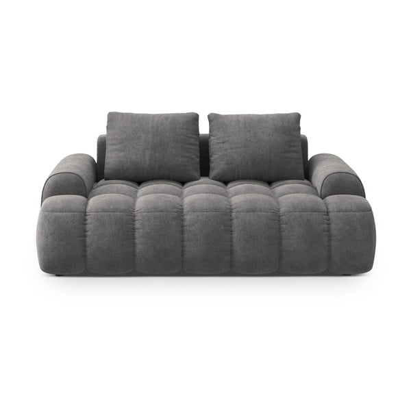 Szara aksamitna sofa 175 cm Linz – Cosmopolitan Design