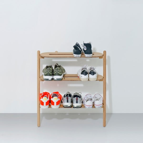 Regał na buty z drewna dębowego Wireworks-image-1