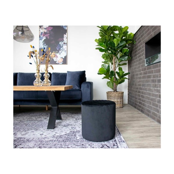 Czarny puf House Nordic Ejby, ø 34 cm-image-2