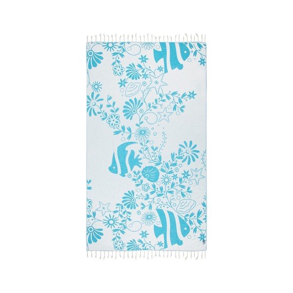 Turkusowy ręcznik hammam Kate Louise Helene, 165x100 cm-image-2