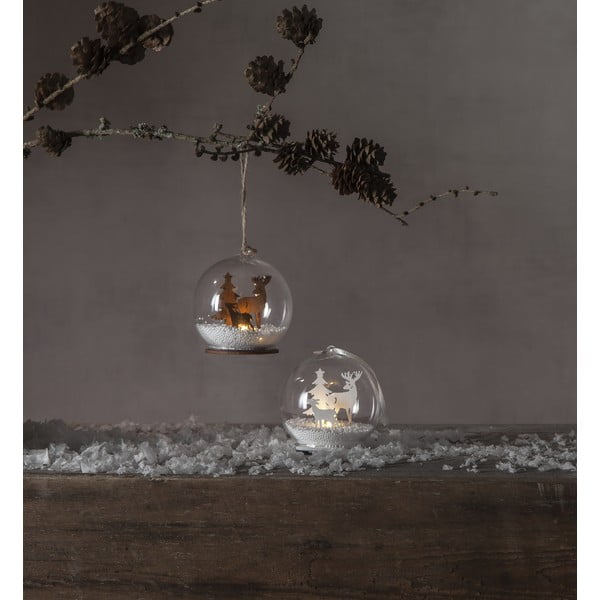 Naturalna dekoracja świetlna ze świątecznym motywem ø 8 cm Fauna – Star Trading-image-2