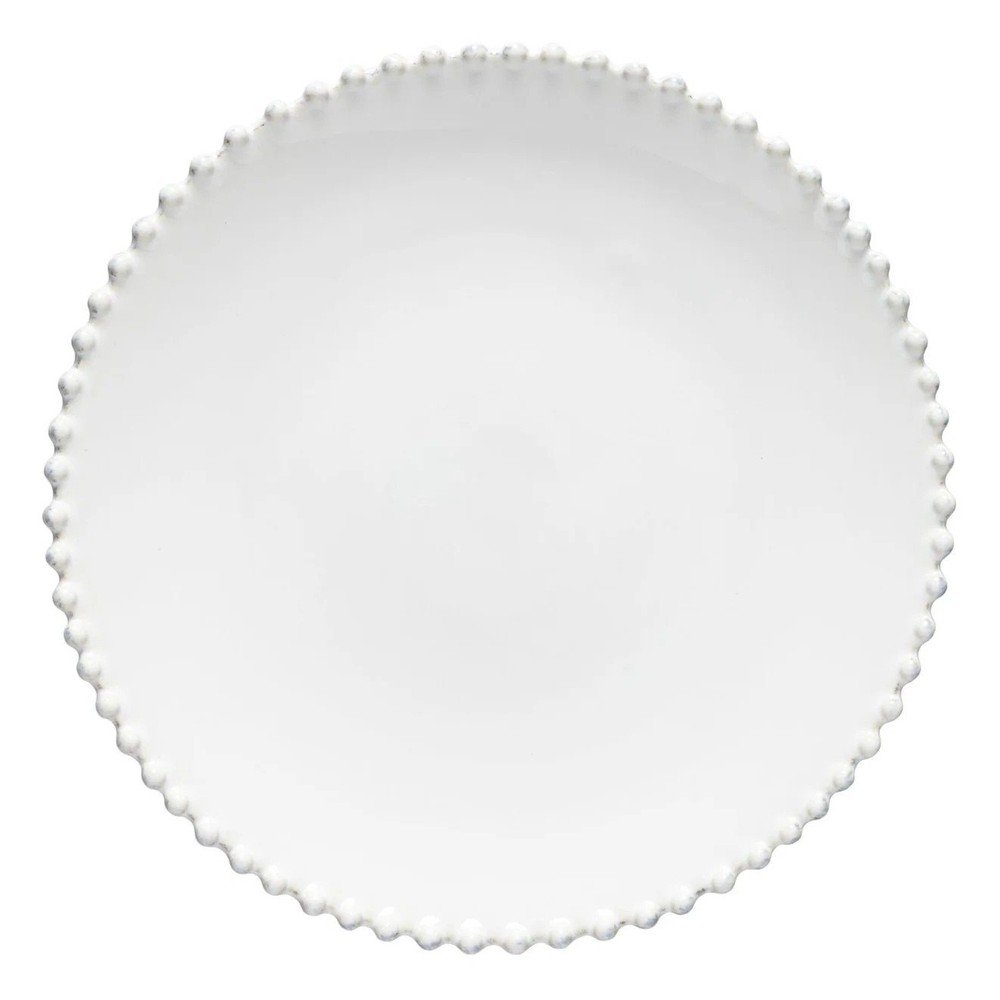 Biały talerz kamionkowy Costa Nova Pearl, ⌀ 28 cm