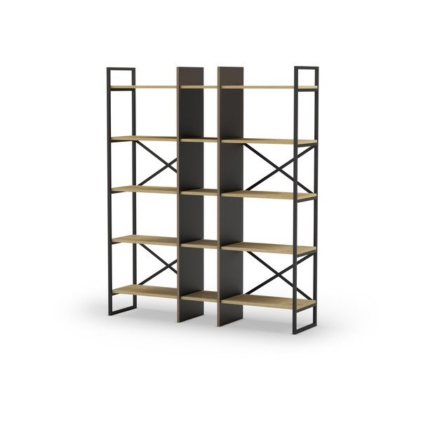 Regał w dekorze dębu 143,5x175 cm Ara – Marckeric-image-2