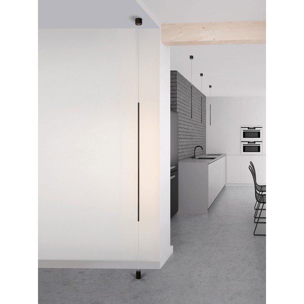 Aluminiowa lampa stojąca LED w kolorze matowej czerni (wysokość 300 cm) Elettra – Nova Luce-image-1