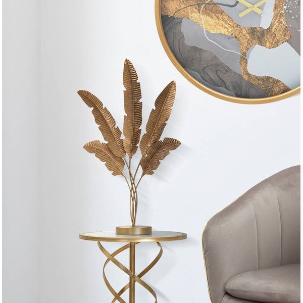 Figurka dekoracyjna w kolorze złota Mauro Ferretti Five Leaf-image-1