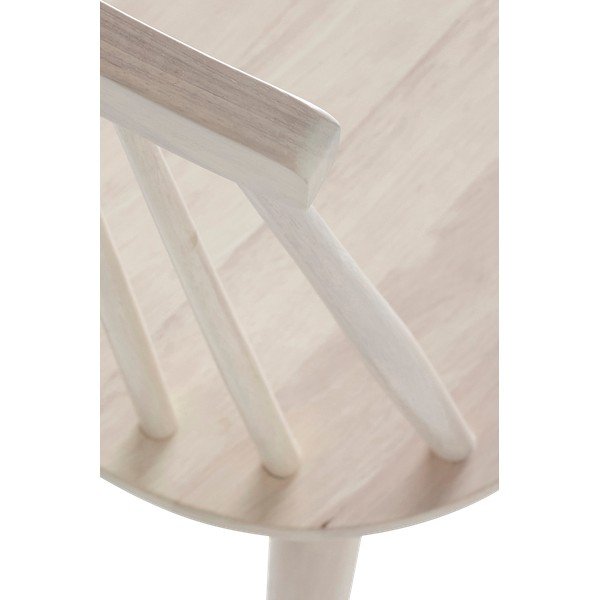 Hokery zestaw 2 szt. z litego drewna kauczukowego w jasnym naturalnym kolorze (wysokość siedziska 45 cm) Jolina – Ellos Home-image-4