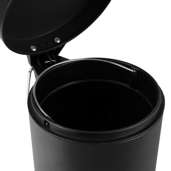 Czarny kosz na śmieci z pedałem Compactor Grena, 3 l-image-1
