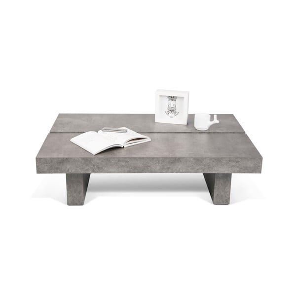 Stolik z dekorem betonu TemaHome Tokyo, 94x25 cm-image-1