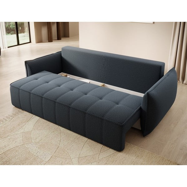 Niebieska rozkładana/ze schowkiem sofa z tkaniny szenilowej 242 cm Weltton – ELTAP-image-4