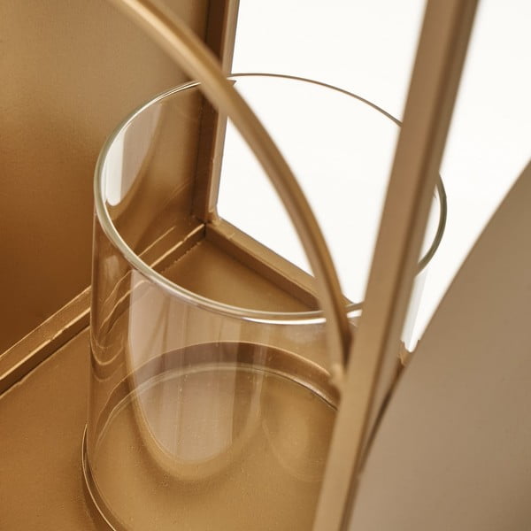 Metalowy lampion w kolorze złota Casa Selección, wys.35 cm-image-3