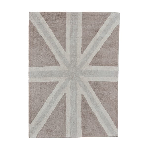 Beżowy dywan bawełniany wykonany ręcznie Lorena Canals UK, 120x160 cm